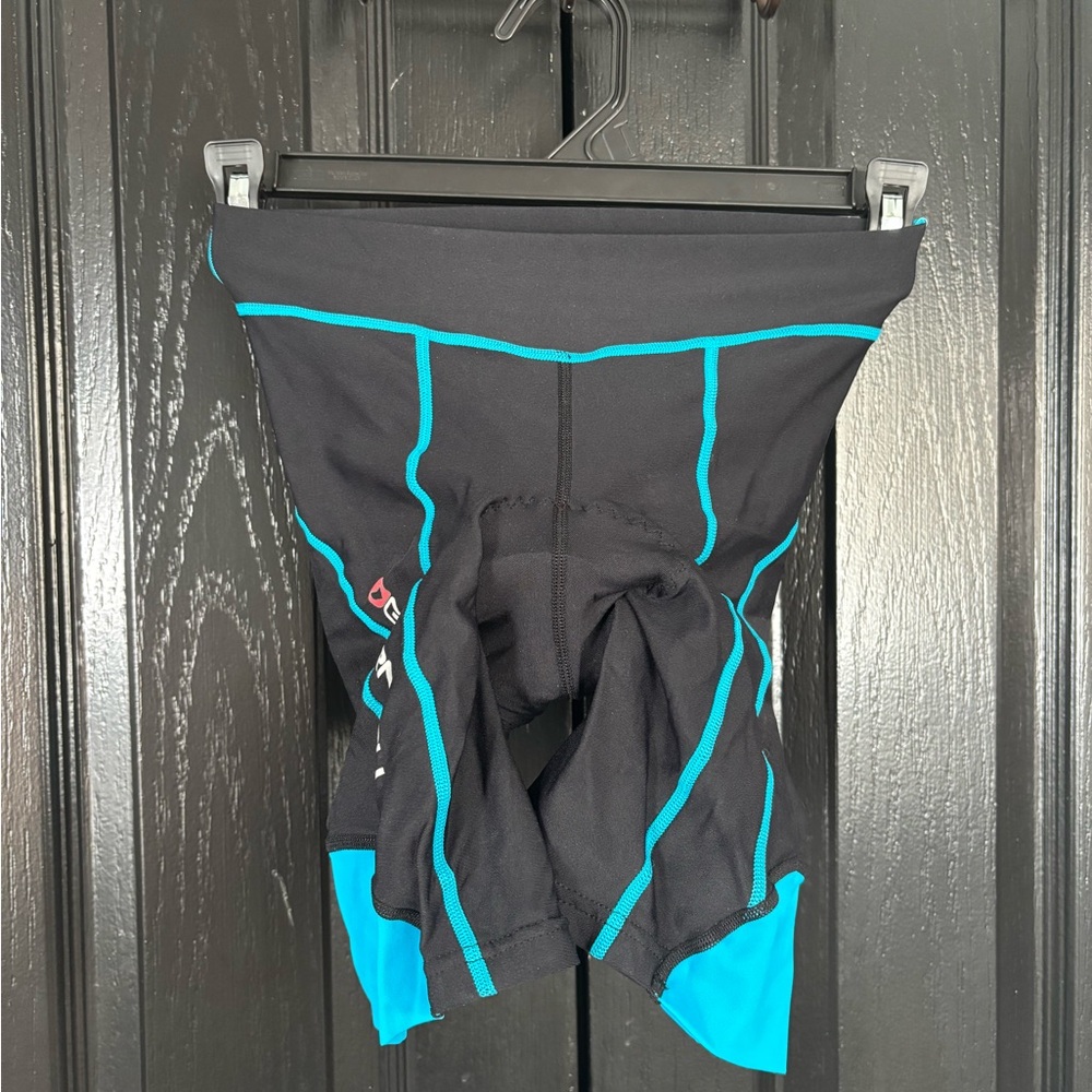 Women's Black and Blue Cycling Shorts